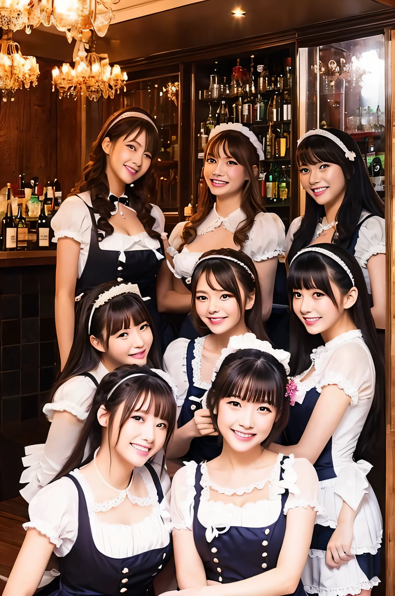 Maid clotheaid Cafe、Multiple Beautiful Girls、5Men Maid、Girls Bar、Elaborate、gravure、fancy maid、smile、cute、sexy