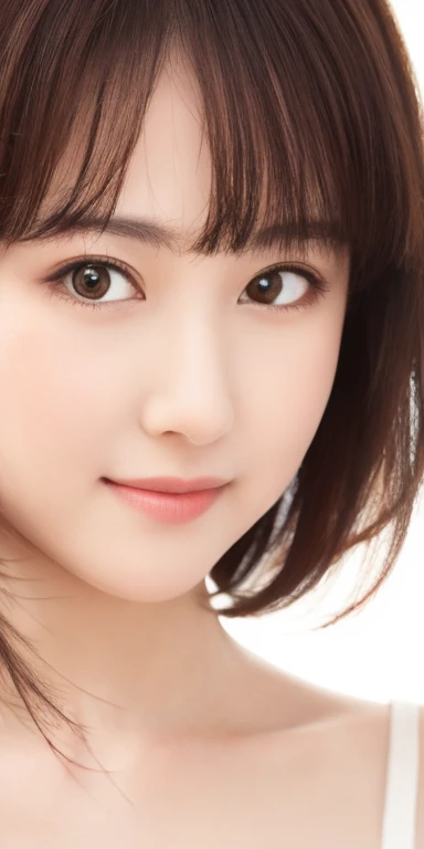 masterpiece、highest quality、High resolution、Tabletop、wallpaper、Realistic、Professional Lighting、Face Light、Smooth lighting、Japanese women、Beautiful woman、Age 25、Beautiful Skin、Beautiful and detailed、Detailed face、short hair、Black Hair、Brown eyes、Looking at the camera、