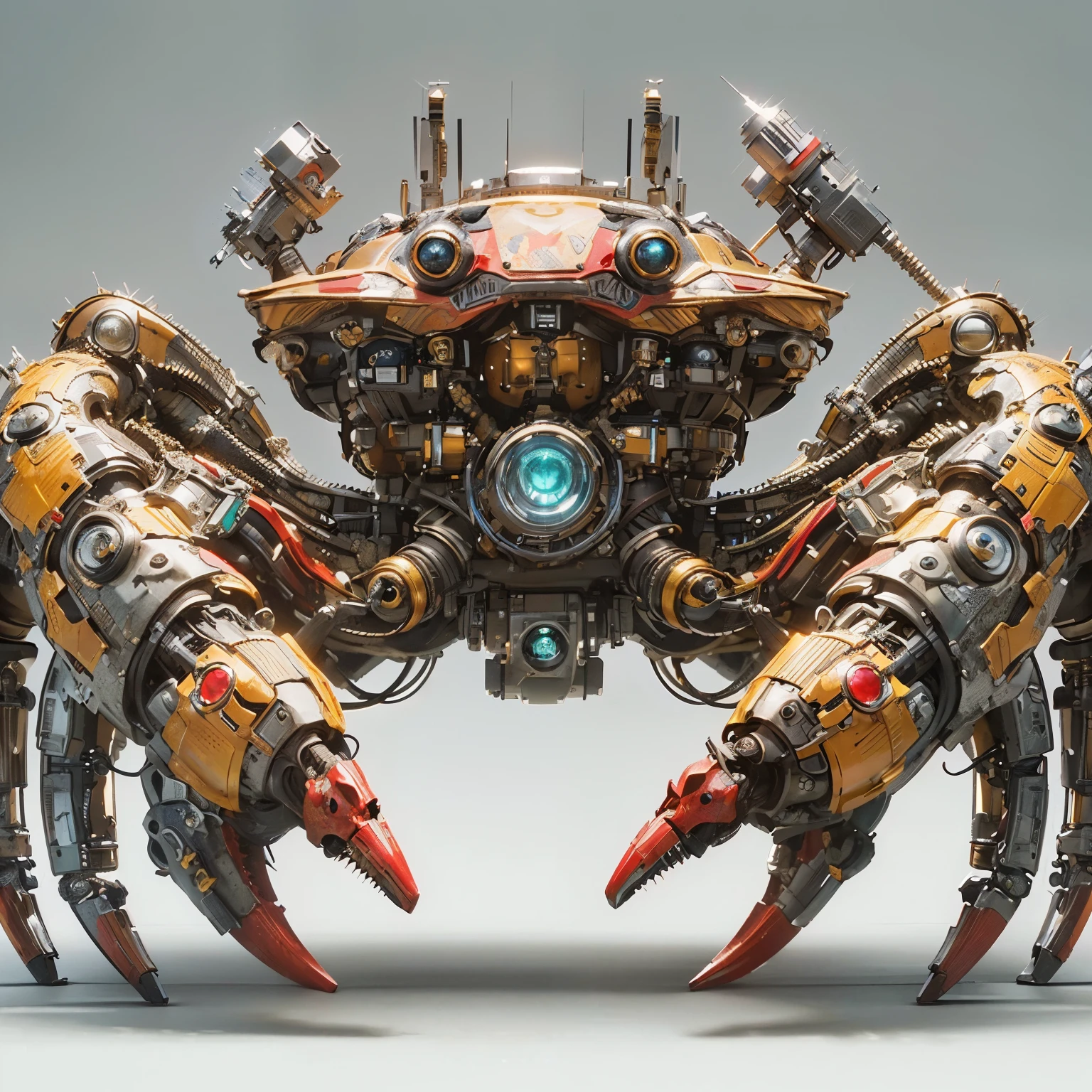 (masterpiece, best quality:1.2), (8k uhd, 16k, 32k, ultra high res), (photorealistic:1.37), (RAW photo), ultimate-realistic, ultimate-realistic details, ultimate-realistic texture, ultimate-intricate details, ultimate-realistic lighting, ultimate-realistic shadow, Scorpion-shaped robot, ultimately intricate details, lighting to highlight the machine