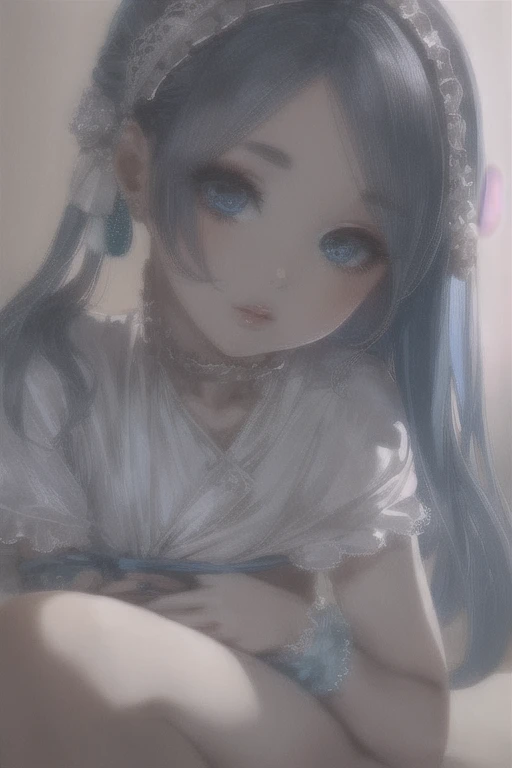 highest quality、One Girl、Blue Eyes, Expressive blue eyes、Young realistic anime girl、Realistic anime art style、Sensual and seductive look and style、