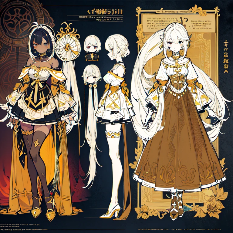 (Character Design Sheet, (((same character))), front, Side, back), 2D anime style, 1 person, asexual,  long bangs, golden eyes, Brilliant eyes,cute art style, anime style illustration, from Kamagurka, in pixiv, pixiv style, pixiv, whole body commission, knight, dark skin, soldier