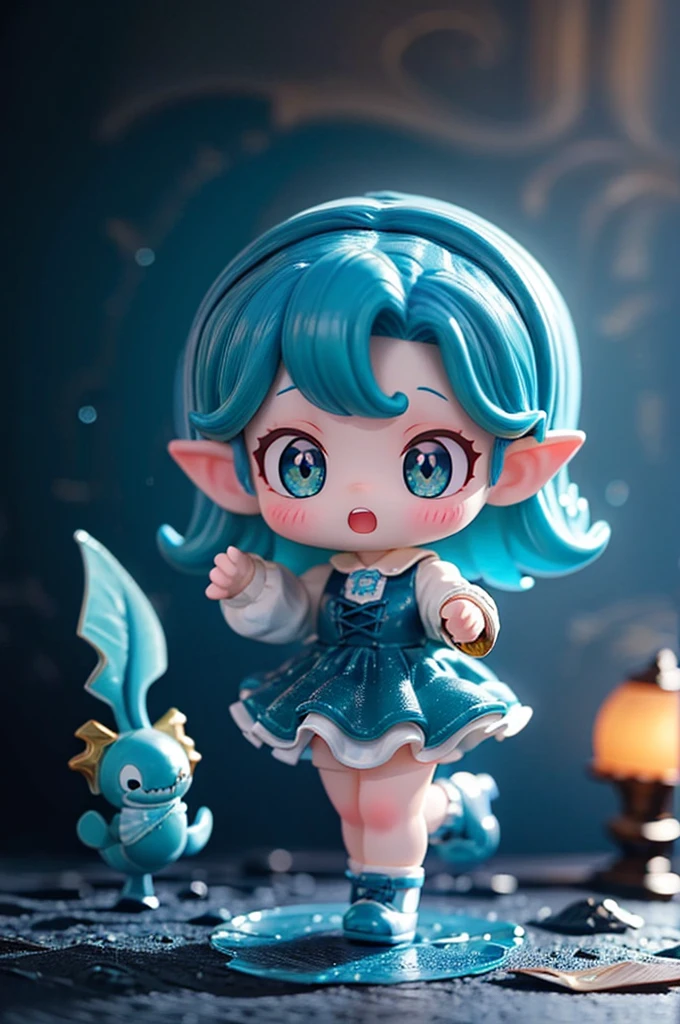 photo realisitic,(masterpiece, best quality:1.1),
(8k, best quality, masterpiece, ultra highres, ultra-detailed:1.2) ,a siren and leviathan,(beautiful Siren singing at deep sea),siren(chibi,flat,nendoroid),leviathan(grotesque,scary),very deep sea,slight light,landscape,dynamic pose,