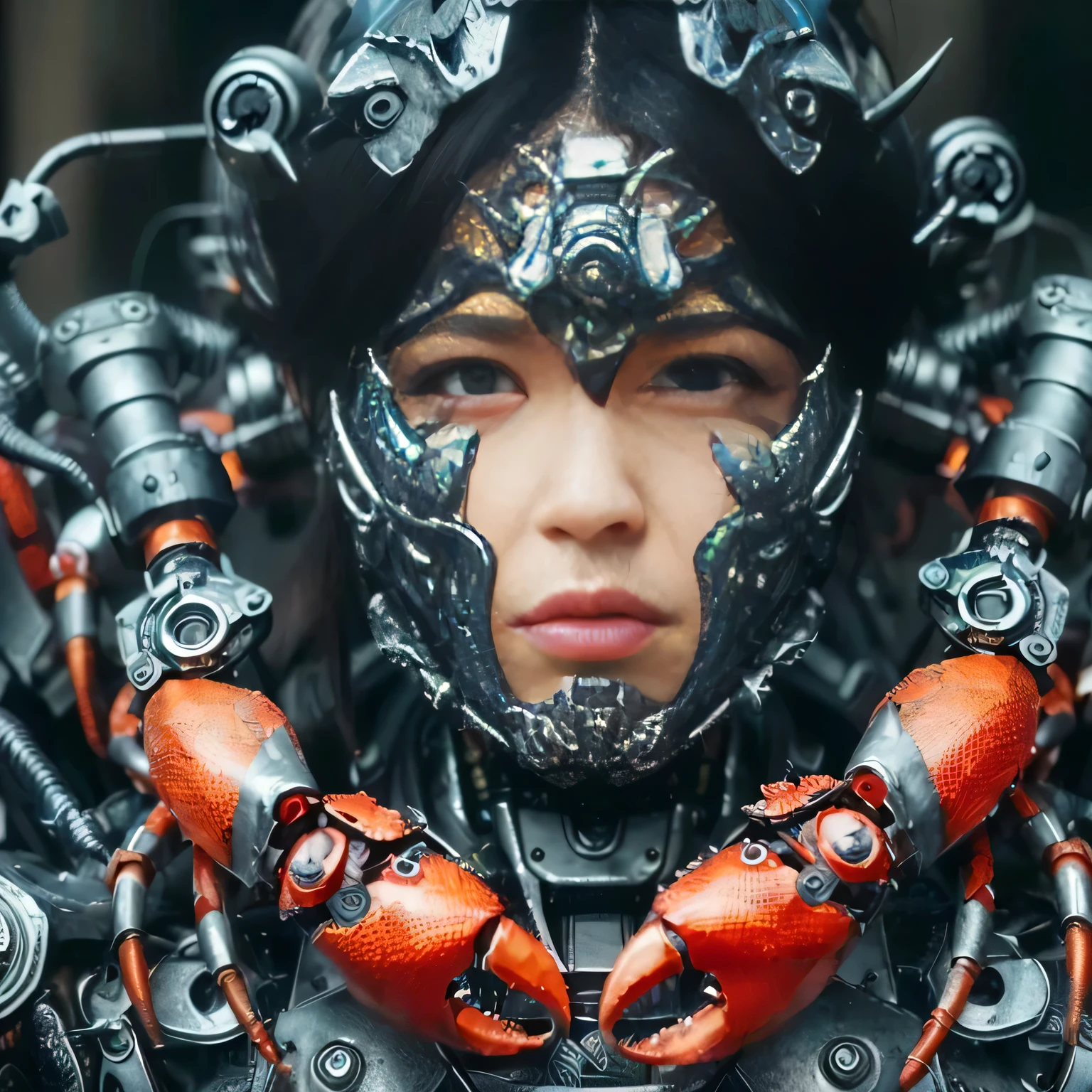 (masterpiece, best quality:1.2), (8k uhd, 16k, 32k, ultra high res), (photorealistic:1.37), (RAW photo), ultimate-realistic, ultimate-realistic details, ultimate-realistic texture, ultimate-intricate details, ultimate-realistic lighting, ultimate-realistic shadow, Scorpion-shaped robot, ultimately intricate details, lighting to highlight the machine