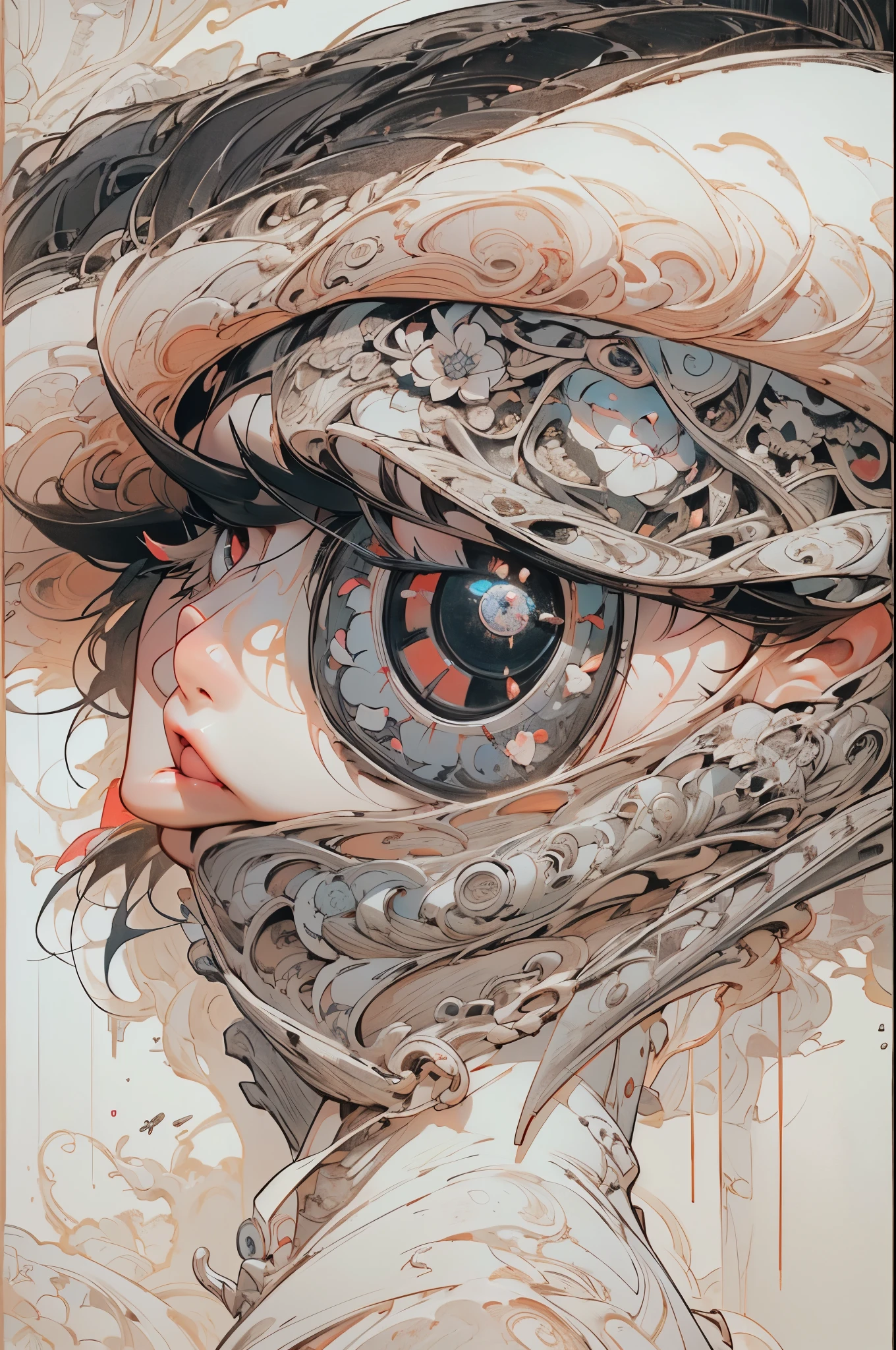 (Artwork of exceptional craftsmanship),(Detailed illustrations,(Art based on a very ideal anatomy),Very detailed and detailed drawing,Delicate lines with slow and rapid,(Realistic texture expression)),[Color tressed main line],[ruins background],HENTAI ANIME (MACHINEAlice (Beauty) (Tall [High class] sixteen years old (Smooth straight hair [Crystal clear long hair]))) AUTOMATON,((Black dress) Black Rose (Lace pattern [caltrop]) ((Cybernean Alien Armor) ((Through the material))) (Cybernetic Gothic ta [Titanium alloy] [chains])),[Bondage Fashion],(Perfectly proportioned),(Fine and beautiful skin expression [realistic skin detail]),(Design built to the highest level,[Advanced structural understanding of materials],Ideal color coordination),(Intricate and beautiful decoration (Dense detail)),(More on shiny hair),[Perfect hand details],(Beautiful perfect face [Realistic face details]),[Clear gaze],[long and beautiful eyelashes],[Perfect eye details (Eyes beautifully drawn down to the smallest detail)],(detaileds,high-detail),((Precision Detail),[multi-layer texture],HighQuality,hight resolution),[(Accurate simulation of light-material interactions),Understanding Airflow,Mechanically correct representation],[Visual art that conveys a sense of narrative] [Full body like],[[Desaturation]].