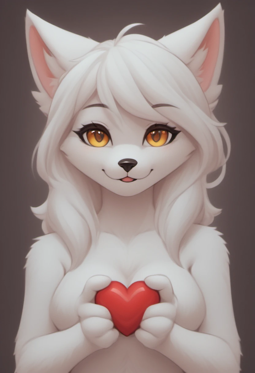anime - style cat holding a heart in its hand, fursona art, furry art, furry art!!!, fursona furry art commission, furry character portrait, pov furry art, very very beautiful furry art, anthro art, commission for high res, portrait of an anthro fox, commission on furaffinity, fursona commission, furry character, anthro portrait
