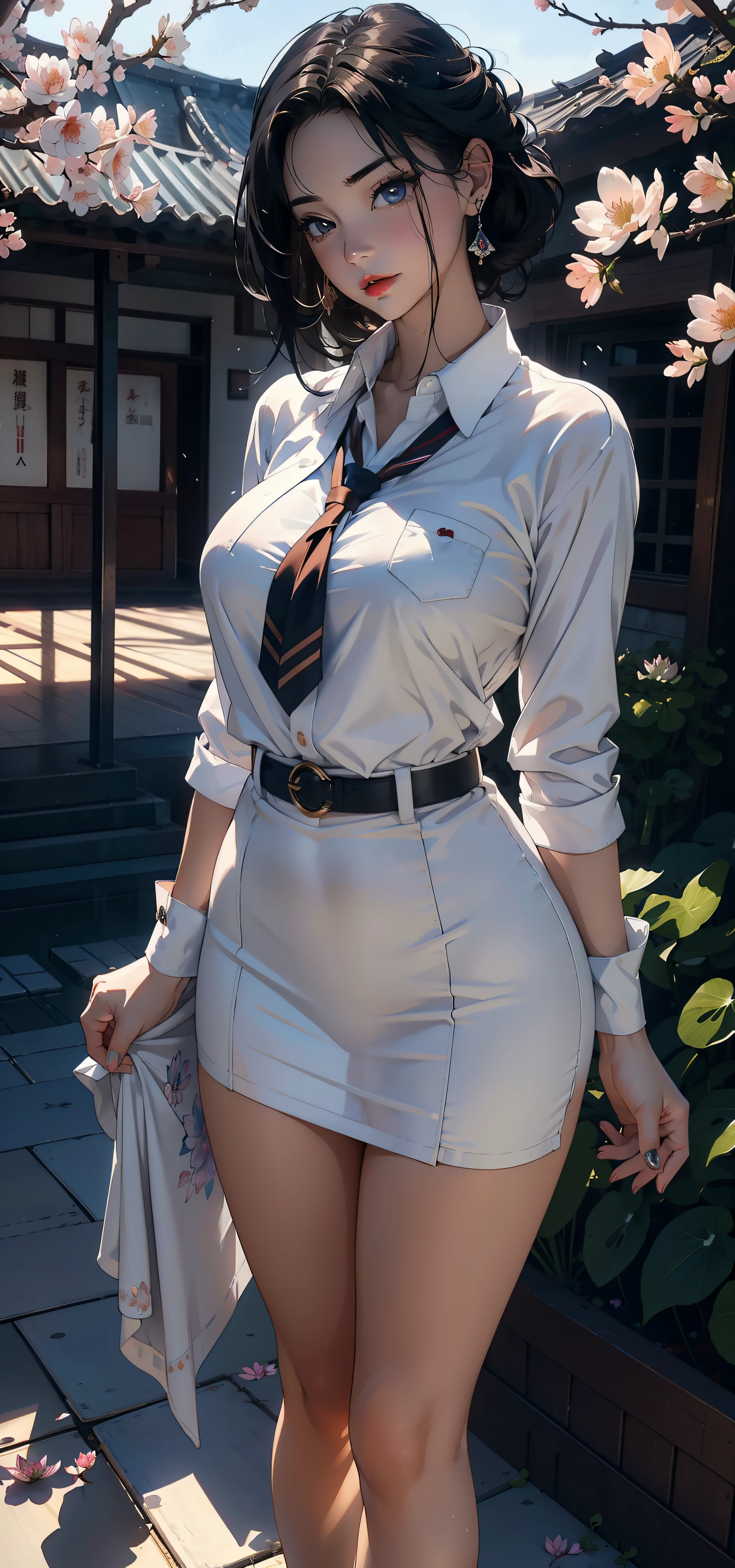 1 Female,45 years old,Married women,Mature Woman,plum,Very large breasts, solo,(background:Pool,Cherry Blossom Forest,Lotus flower)Stand on your own two feet, She has short black hair,View from the front,, Cloudy,(((masterpiece),(Highly detailed CG Unity 8k wallpaper),highest quality,Cinema Lighting,詳細なbackground,Beautiful and fine details,Bright Eyes,Iris,Snow-white skin,Red Lip(Very elegant and beautiful),(Beautifully detailed eye depiction),Super detailed,masterpiece,))To the camera,High resolution,Super detailed),Exposing the breasts,just genitalia, bulge,Legs open,Raised to be sexy,Camel Toe,Desire for dissatisfaction,frontage,navy,Primary school students,(wear:Sheer Uniform,Transparent Sailor Suit,just ,)
