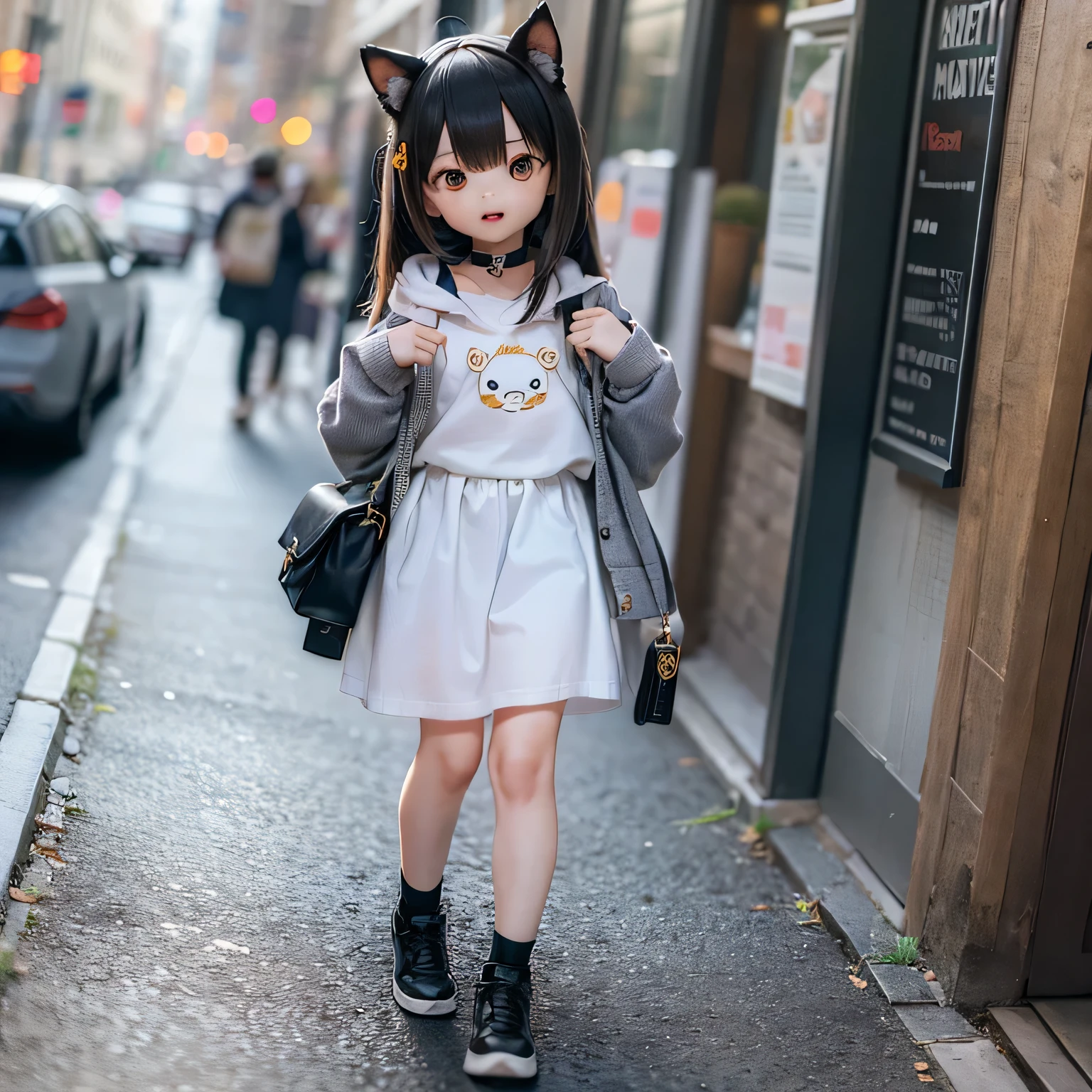 Girl walking on a lead, Shiba Inu girl Chibi Shop