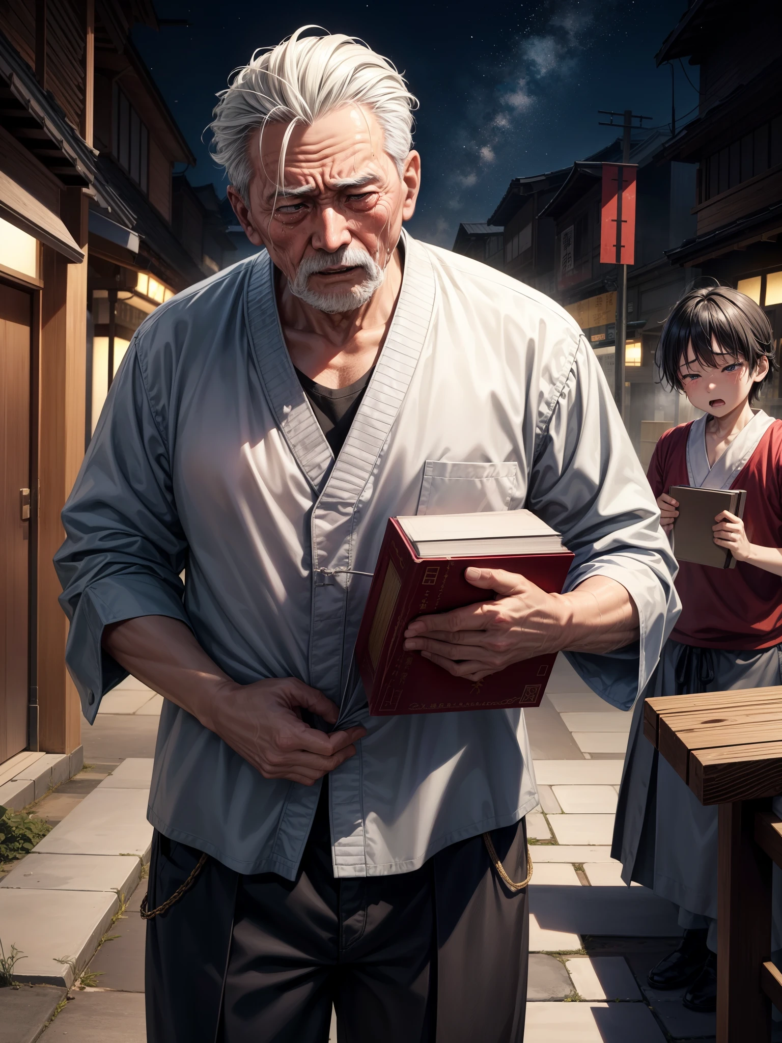 Apparition子泣き爺、Apparition、Originally he was an old man、It is said that it cries like a newborn baby on the streets at night.[1]。In general、A passerby saw the crying boy and took pity on him.、Weight gradually increases、Even if I try to let go, they cling to me and won&#39;t let go、It is said that it will eventually take your life.[2]。Depending on the book、It has been said that Konakijii becomes as heavy as a stone and crushes people he picks up.[3]。A real old man wanders around making strange noises that sound like a baby crying