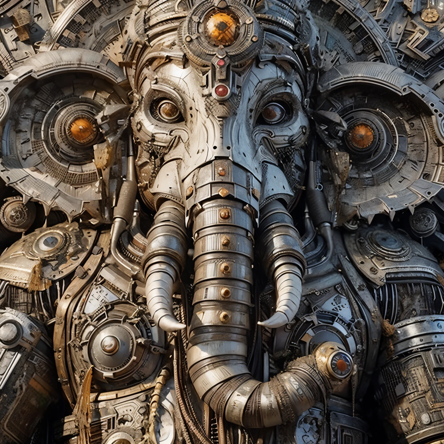 (masterpiece, best quality:1.2), (8k uhd, 16k, 32k, ultra high res), (photorealistic:1.37), (RAW photo), ultimate-realistic, ultimate-realistic details, ultimate-realistic texture, ultimate-intricate details, ultimate-realistic lighting, ultimate-realistic shadow, Mechanical asura, mechanical, ultimate intricate detail, metal texture, full body shot, photorealistic, shot from above