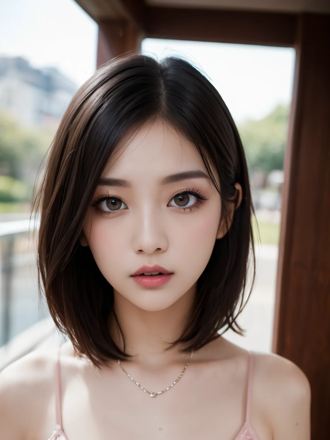 Ulzzang-6500-v1.1, (RAW Photos:1.2), (Photorealistic), (See-through:1.3), (Genuine:1.4), (Pieces fly:1.3), beautiful women, actress, masterpiece, 90'Atmosphere of, Cutting-edge appearance, thunderstorm、Heavy Rain、highest quality, Very detailed, Photorealistic, Shining Eyes, Detailed face, clavicle, beautiful eyes, black eye, detailed eyeshadow, Black Hair, Lip gloss, Pink Lip, compensate, (charm:1.5), Sharp focus, Clear Eyes, hunter's eyes, eyelash, whole body, (Wavy Hair:1.1),(short hair:1.3), Intense sexy dress,(beautiful:1.5)