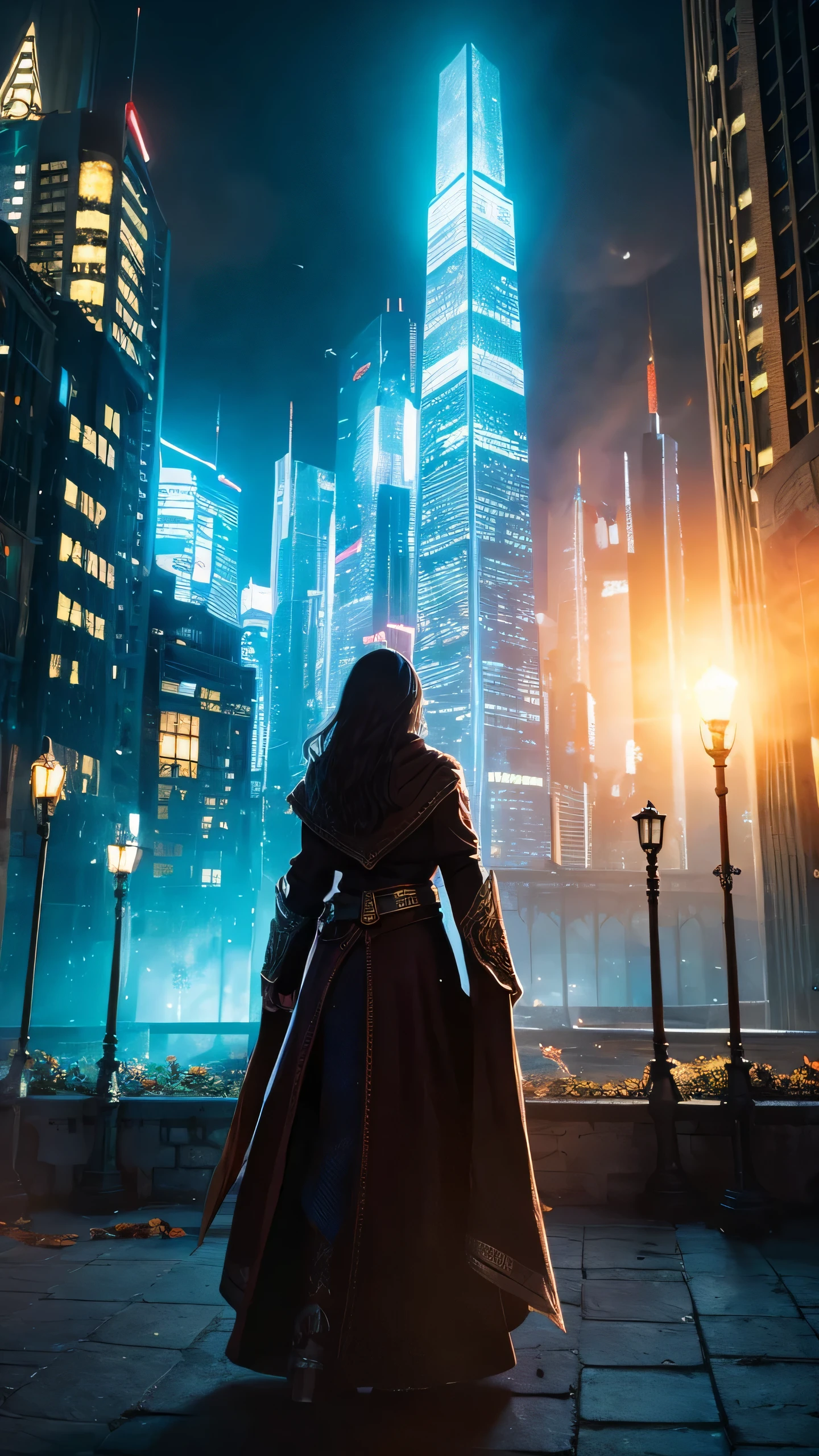 Highest quality,Fantasy,Near future,City