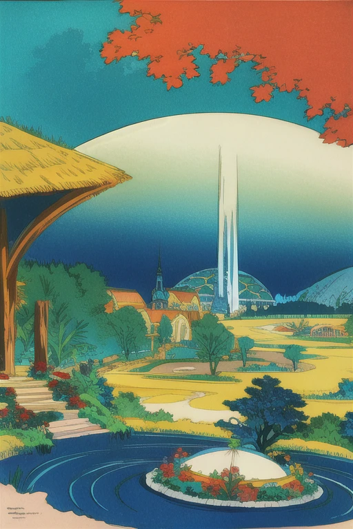 background, Fantasy, wonderful, Fantasy, garden, dome, Don't draw people