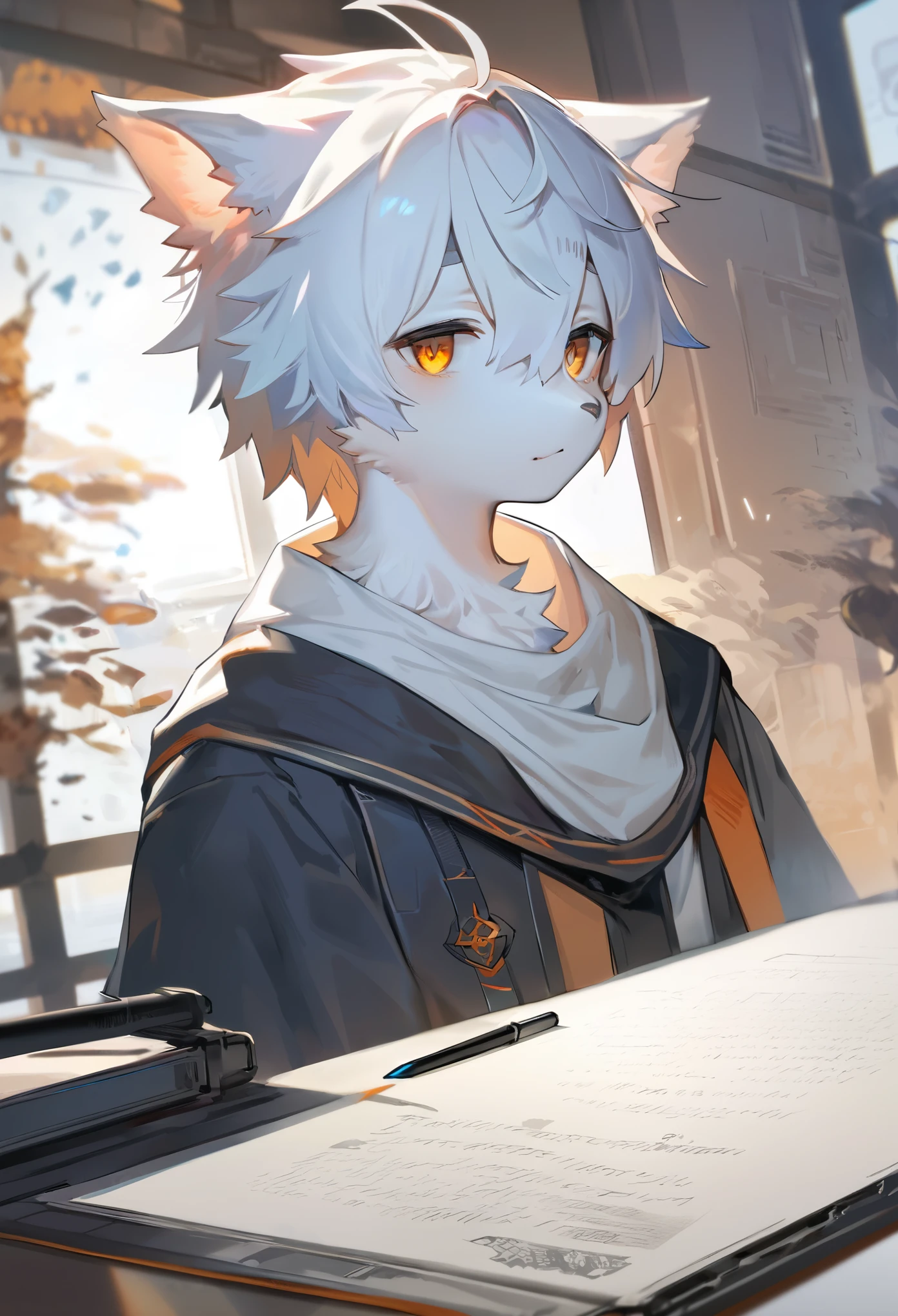((masterpiece)), (ultra detailed), (best quality), detailed background, (style of Arknights), (concept art, character sheet),absurdres(highly detailed beautiful face and eyes)perfect anatomy(angelic handsome boy, kemono, )(furry anthro),