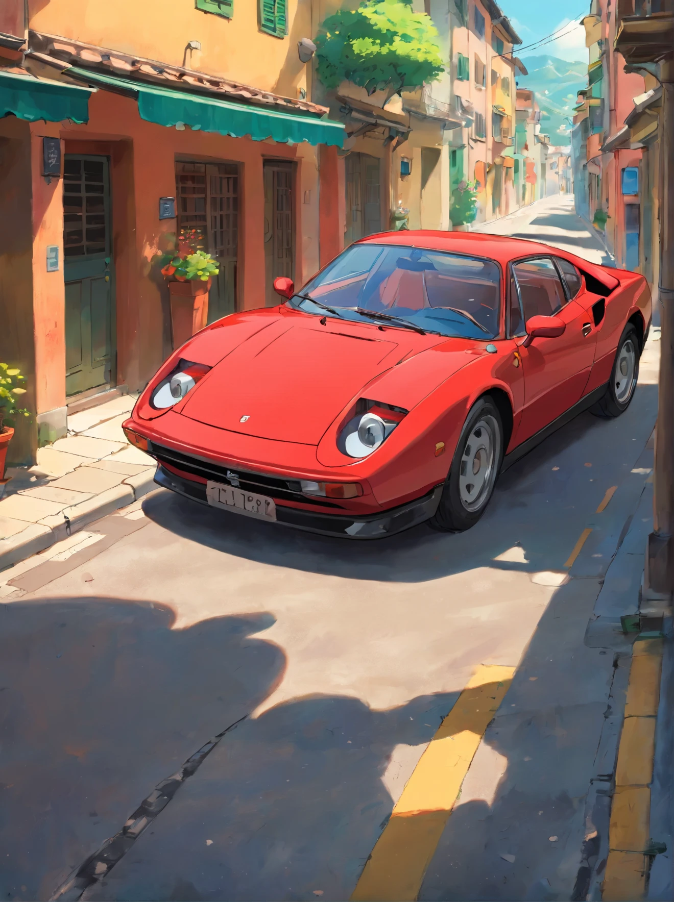 arafed red sports car parked on a street in a city, red car, pexels contest winner, italian style, details and vivid colors, colorful with red hues, car photography, luxury lifestyle, vibrant vivid colors, ferrari 458, hd photography street, best on adobe stock, rich picturesque colors, italy, vibrant red colors, italian masterpiece