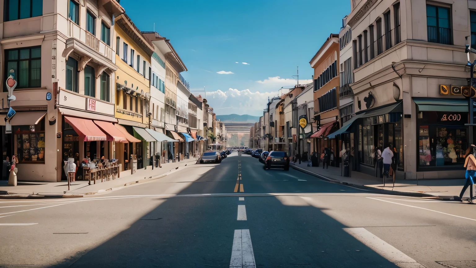 photo panoramic, a city, zona comercial, anuncios expectaculares en los techos, mucha gente, f/16, 135mm, Sony FE GM, Nikon, 360 view, first-person view, high quality, 8k, 16k, highres, best quality, award winning, high details, super detail, anatomically correct, masterpiece