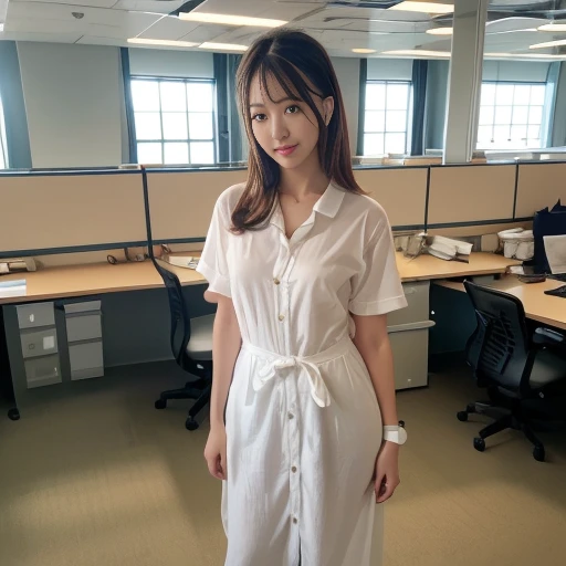 (((Safe at Work:1.5))), highest quality, masterpiece, Ultra-high resolution, (Realistic:1.4), RAW Photos, One girl, Natural Makeup, Natural costume, Detailed skin, Natural pose,