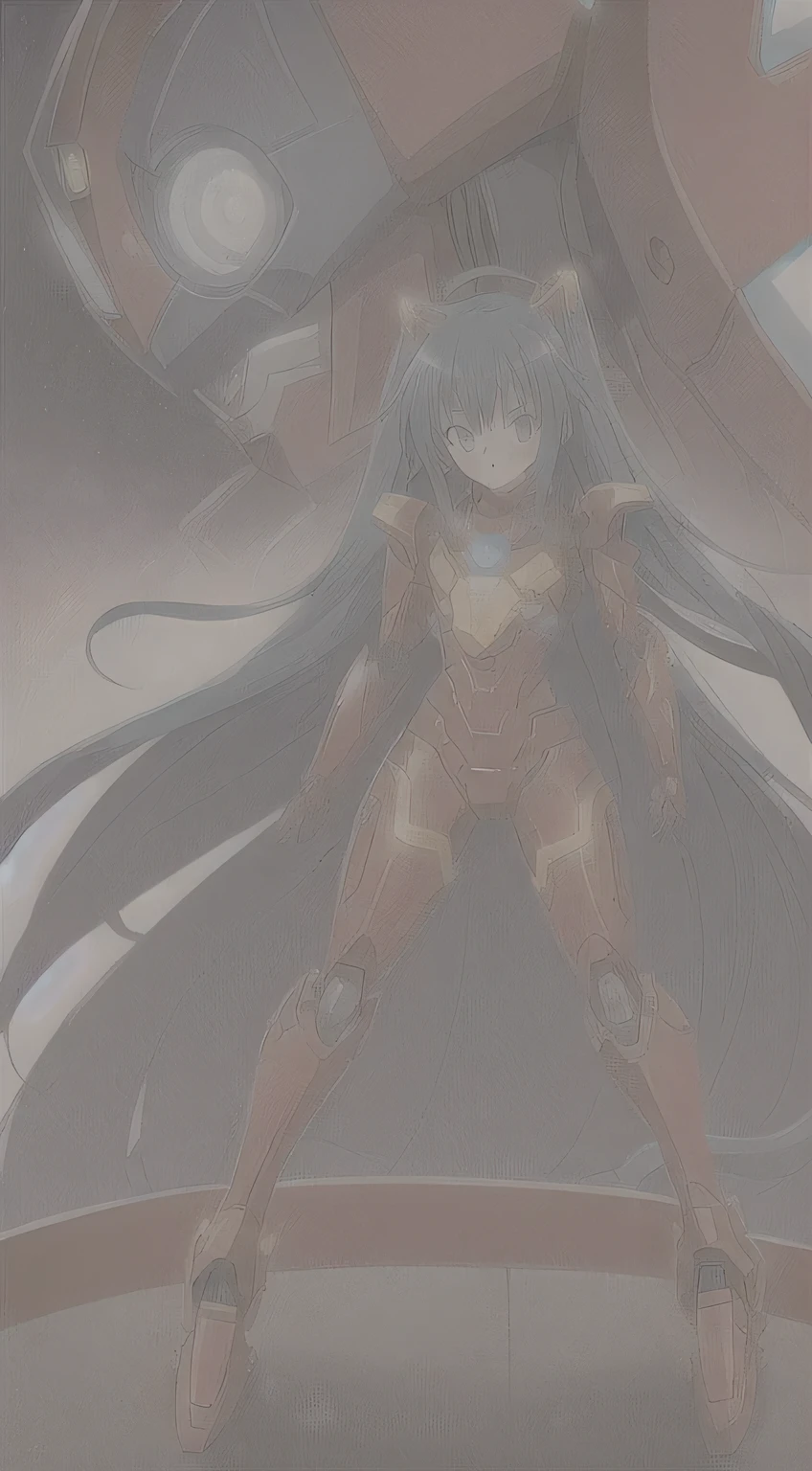 Cartoon close-up of a woman in a red and white suit, Asuka Suit under clothes!, full body zenkai! Asuka Suit, completely robot!! Cat girl, Gainax Anime Style, red and cyan, Red Armor, Girl wearing mecha cyber armor, Cyber Suit, like ironman, Nano Girl, Biomechanical , Cyber Suit
