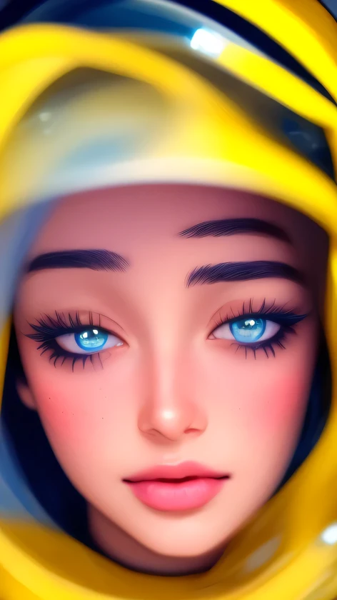 (A better quality masterpiece in close-up:1.5)0.9], (space and astronaut:1.2) (messy hair:1.1) (yellow eyes with heterochromia and blue eyes:1.2) (space helmet:1.0) (colored stars in the eyes:1.0) (radiant light:1.1) (big lips:0.9), pooja1