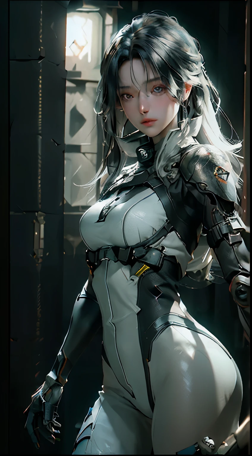 ((Best quality)), ((masterpiece)), (detailed:1.4), 3D, an image of a beautiful cyberpunk female,HDR (High Dynamic Range),Ray Tracing,NVIDIA RTX,Super-Resolution,Unreal 5,Subsurface scattering,PBR Texturing,Post-processing,Anisotropic Filtering,Depth-of-field,Maximum clarity and sharpness,Multi-layered textures,Albedo and Specular maps,Surface shading,Accurate simulation of light-material interaction,Perfect proportions,Octane Render,Two-tone lighting,Wide aperture,Low ISO,White balance,Rule of thirds,8K RAW,