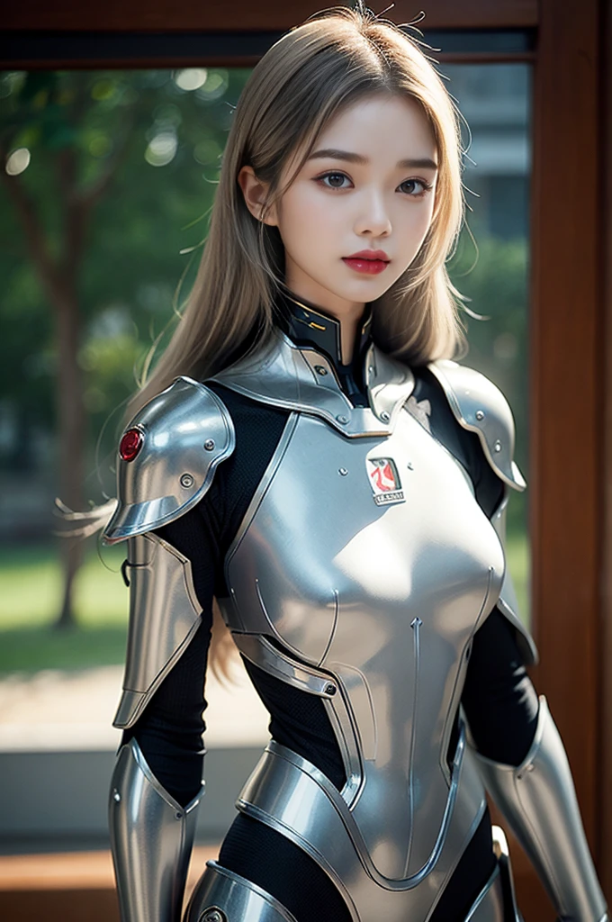 Top quality work, Photorealistic works,Ultra Premium Graphics,8K HD CG works,High-quality graphics,High-definition fine CG works,10x pixel,Ultra-fine details:1.1,Advanced technical details:1.1Photographically realistic,Indoor lighting effects:1.5,Natural light:1.5. light effect(Virtual Light Effects:1.8),超A high resolution ,Transparent hair,High Detail Hair(Premium Hair Detail:1.1)Clear eyes,Good looking double eyelids,Sharp eye makeup, Delicate makeup for eyelashes, Thin eyebrows, ultradetailed eyes,High Nose, lovely red lips, Rose cheeks, Face with delicate makeup , Pretty Face, A perfectly proportioned face,(Advanced facial details:1.1), Women's Artwork,full-body view,Goddess of Dress,,amazing,Today's eyes are bright crafted woman in a futuristic suit holding a sword and a sword, Cute cyborg girl, Girl in Mecha Cyber Armor, beautiful white girl cyborg, gynoid cyborg body, perfect android girl, Perfect Anime Cyborg Woman, Beautiful girl cyborg, Cyborg girl, cyborg - girl with silver hair, armor girl, beautiful alluring female cyborg