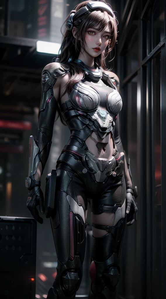 (full bodyesbian:1.3),((best qualtiy)), ((tmasterpiece)), (the detail:1.4), A beautiful cyberpunk girl,(scutes:1.3),Machinary,sci-fy,(Transparent sci-fi glasses:1.2),hdr(HighDynamicRange),Ray traching,NVIDIA RTX,Hyper-Resolution,Unreal 5,Subsurface scattering、PBR Texture、post-proces、Anisotropy Filtering、depth of fieldaximum definition and sharpnesany-Layer Textures、Albedo e mapas Speculares、Surface coloring、Accurate simulation of light-material interactions、perfectly proportions、rendering by octane、Two-colored light、Low ISO、White balance、the rule of thirds、8K raw data、
