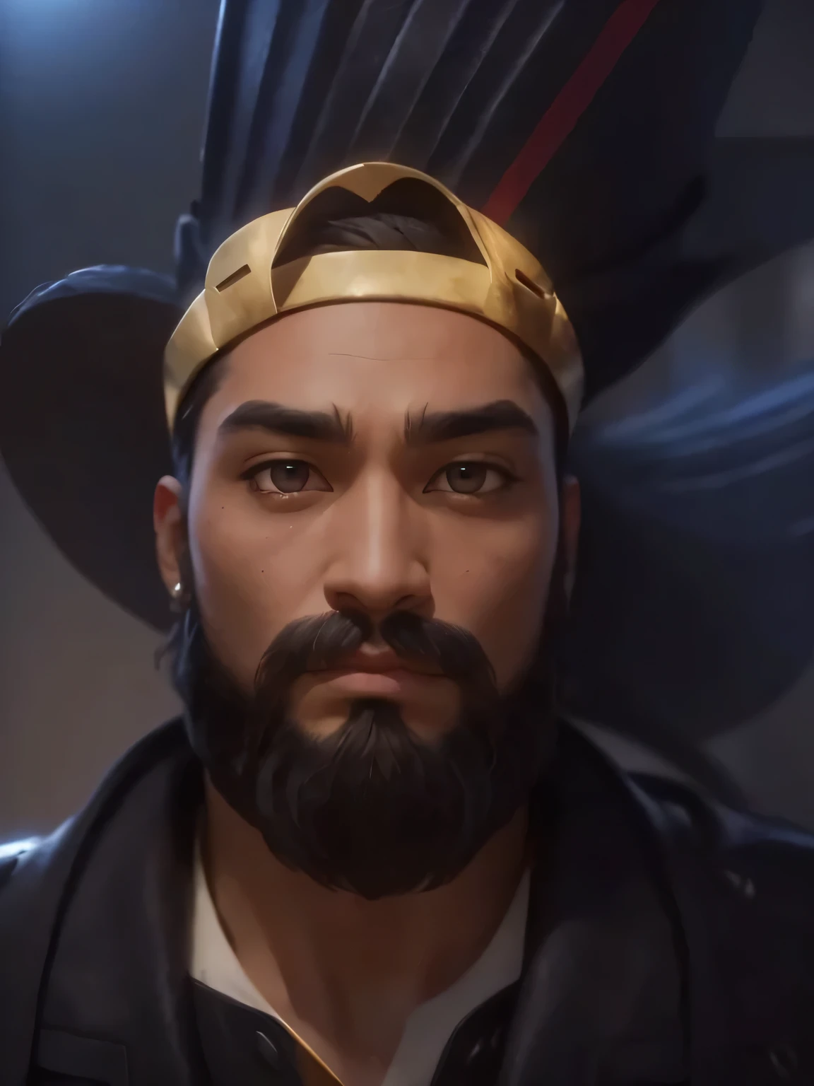 (best quality,4k,8k,highres,masterpiece:1.2), ultra-detailed, realistic:1.37, 1 man, perfect face, maori moko, piercing eyes, chain link border, 3D rendering, professional, vibrant colors, dramatic lighting, tribal tattoos, strong jawline, intense gaze, fine facial features, intricate patterns, traditional elements, seamless composition, high-definition, lifelike skin texture, meticulous attention to detail, mesmerizing artwork, captivating expression, powerful presence, striking contrast between light and shadow, artistic interpretation, cultural symbolism, soulful expression, immersive experience
