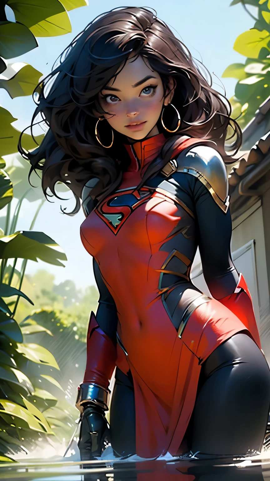 Hot girl dressed as Wonder Woman (much sexier ) forest background