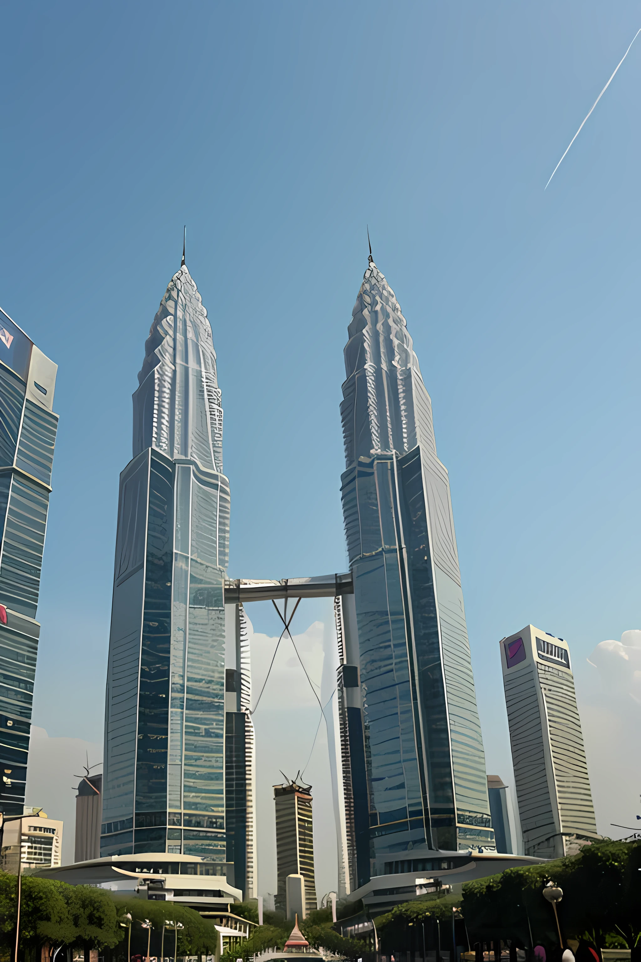 run for day background klcc tower