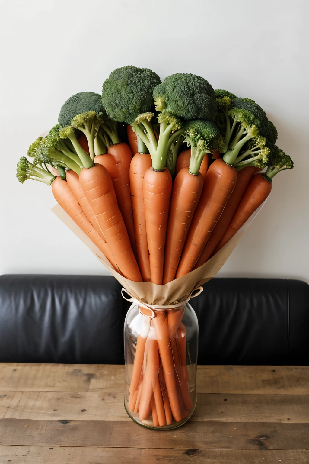 Bouquet of carrots and broccoli