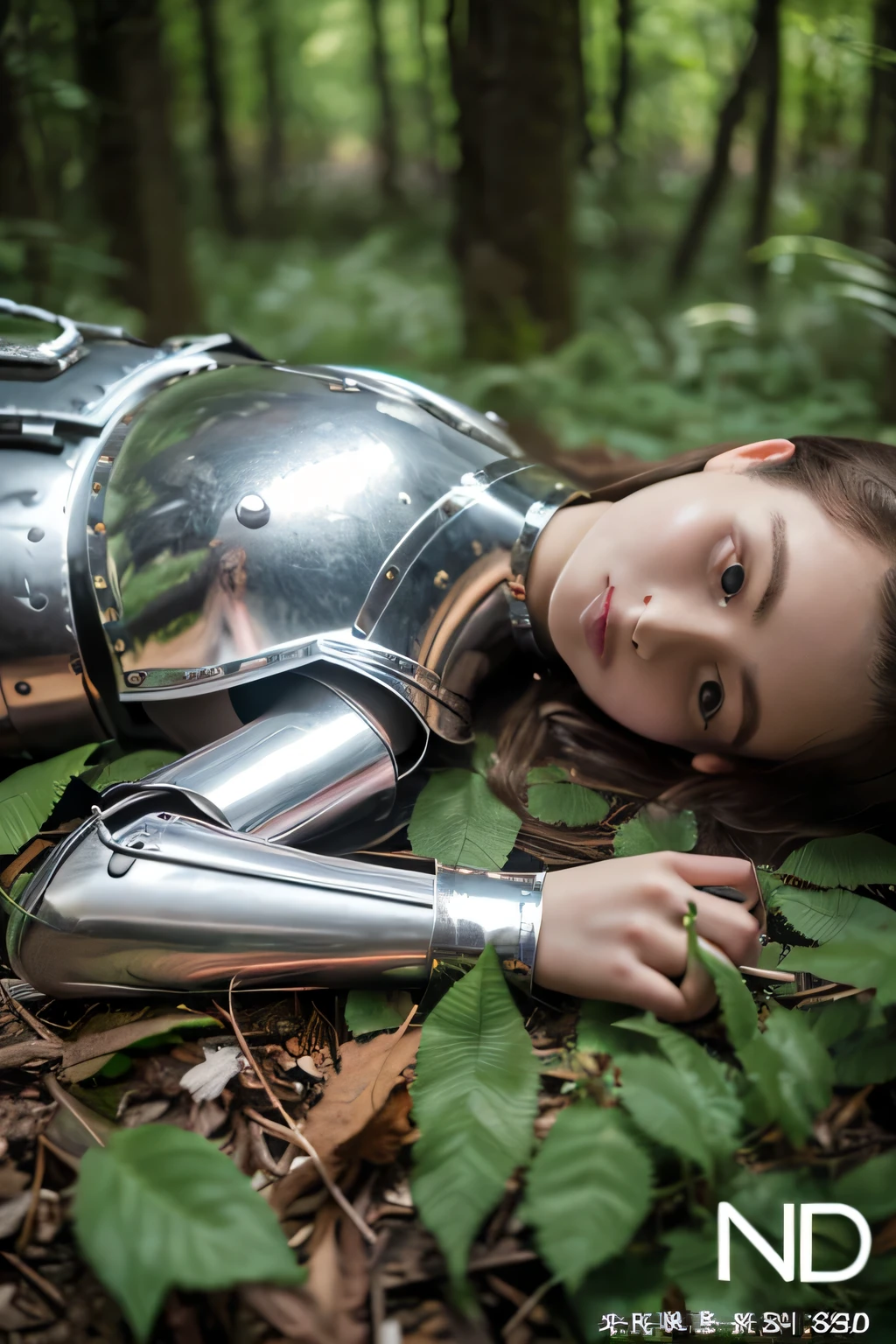 (photo Realistic:1.4), (hyper Realistic:1.4), (Realistic:1.3),8k, best quality,(Wounded),(corpse),chain armor,pussy,killed slender 14 years old female knight,in the forest,from above,Detailed skin texture,feet,Dirty Skin,Spread your legs,Fall down,looking up,cum in pussy