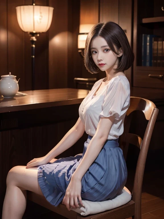 Chiffon long skirt