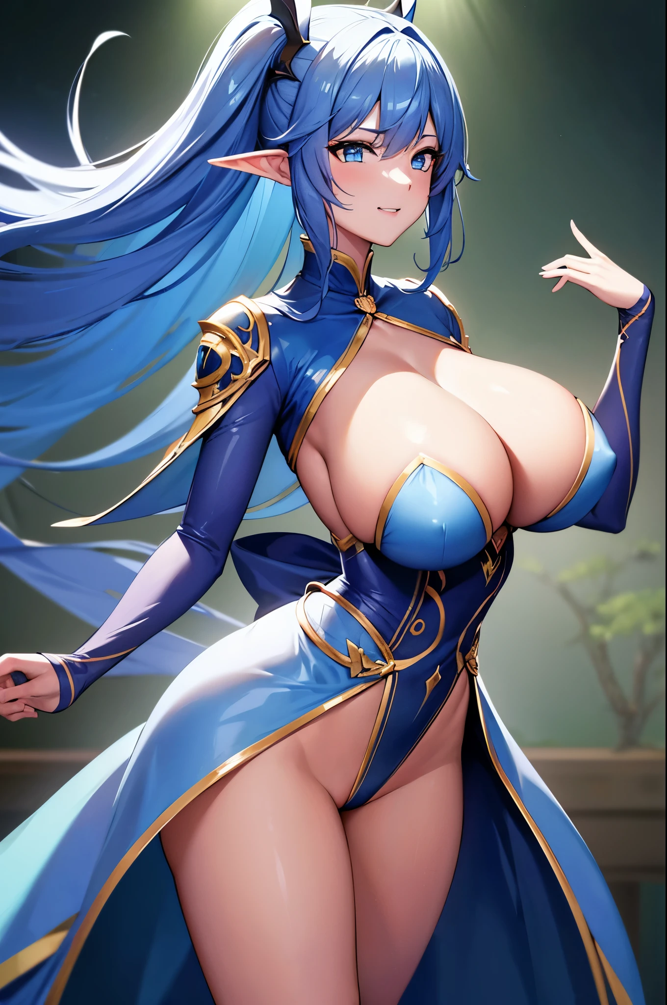 8k、非常に大きな胸を持つDark Elf、Super Beauty、日焼けしたRealistic Skin、Elf Ears,Gorgeous blue and white metal chest armor、Model Chute Style、(the Extremely Detailed CG Unity 8k Wallpapers)、Full body photos of the most beautiful works of art in the world、Front 4 poses、Dark Elf、Blue Hair、Green Valley、青と白のsexyな胸当て。Blue and black skirt、Pearly skin、trending at artstationh、CG trends、sexyな衣装、Very large breasts、blue eyes、Beautiful expression、Accentuate your cleavage、Beautiful decoration、Laughter,Inside the cave,Ultra-high resolution,Slim muscular legs,View your viewers,Beautiful expression,Close-up,Digital fantasy art)、charm、Looking at the audience、Captivating Gaze、masterpiece,masterpiece,highest qualityのフォトリアリスティックなRAW写真。Bright colors,Rich colors, Backlight, Film Grain, 50mm lens, Nikon D850,Realistic Skin,Ultra-high resolution,Realistic scale skins,A muscular and slender macho man,Golden Eyes(Golden Glitter Effect),smile,,Very detailedなアート作品、 Detailed digital animation art、 ArtStation Pixiv の Artgerm、Dynamic Angle,Ultra-high resolution,Like the real thing見える肌,charm的,sexy,Active,Top-down view,Super Beauty,(Like the real thing),DeviantArt Artstation CGScosiety, 3D Rendering Character Art, ArtStation HD Trend, リアルな陰影のPerfect body, 写真のようにリアルなPerfect body, sexy,Muscular and slim body,Muscular and toned lower body,close,masterpiece,highest qualityの写実的ななRAW写真。Bright colors,Rich colors, Backlight, Film Grain, 50mm lens, Nikon D850,,(8k,写実的なhighest quality;1.4) ,Slim figure, Perfect body, There is cleavage in the chest, Very thin hair, Pleasure Gas, Glossy Lips, 超Realistic,Cinematic, (Excellent anatomy), (Good balance), Awards, masterpiece, Centered,charm,Volume measurement,Body balance,Ultra-high resolution,Ultra-Realistic Skin,Digital single-lens reflex camera, Soft lighting, Very detailedスキン, Very detailed顔, Very detailed目, lip, Detailed Background, Written boundary depth, Excellent anatomy, (Realistic, 超Realistic:1.4), 16K HDR, The abdominal muscles are intense and defined,Very detailed、masterpiece、highest quality、Dynamic Angle、Film Grain、Best Shadow、delicate、Particles of light、Observe the audience、Cinema Lighting,Blue HairのDark Elf,Very large breasts,