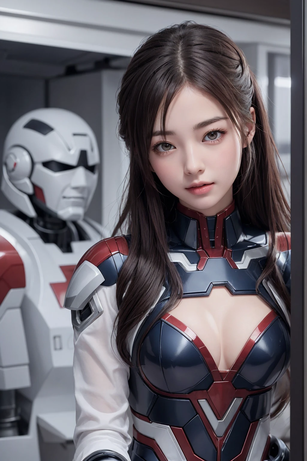 girl, Mecha Girl, Robot Marvel Heroine、A new actress's beauty reminds one of Audrey Hepburn、Space、