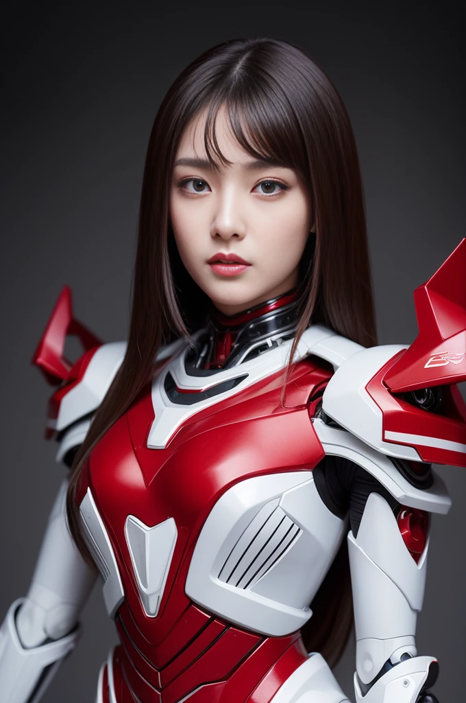 Sexy female ultraman、Large Breasts、Silver body with red lines