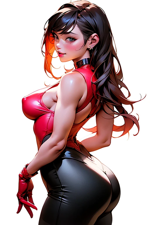 (fiche de conception de personnage, same character, Devant, Side, de la), ((extremely detailed illustration)), High resolution, des mains parfaites à cinq doigts, visage parfait . Deux filles de 25 ans, soeurs jumelles, avec de gros seins vêtu d'une combinaison en latex, (hentai style) ouverte aux parties intime, the scene shows her caressing her breasts, back bent facing the audience, angle de vue multiples, seductive and explicit, corps voluptueux et musclé, legs spread. NSFW❤️💕💖💋