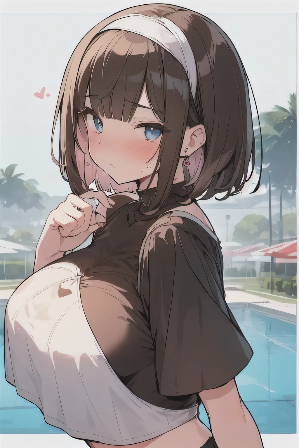 1 girl, breast, ,(masterpiece, highest quality, High resolution, , perfect pixel, 4k,),((,nsfw, upshirt. ))