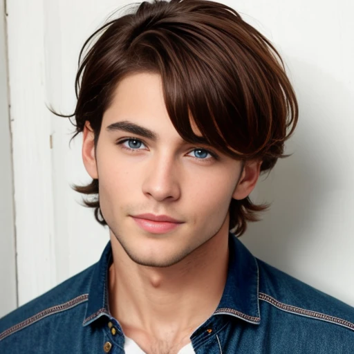Beautiful jew man, with short light hair, and blue eyes.