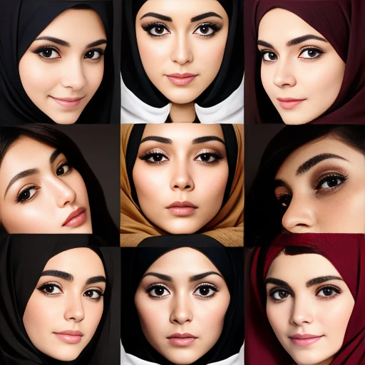 group of lebanese focus on face.