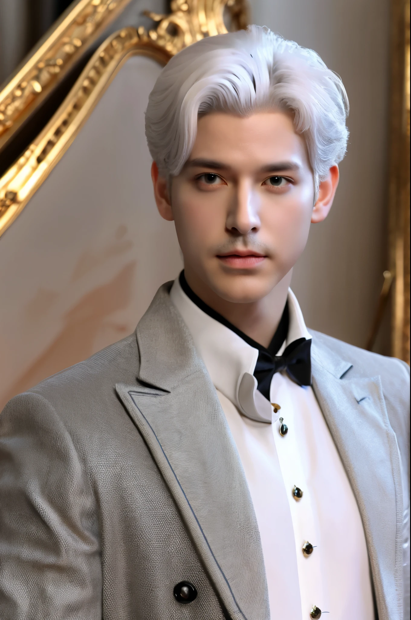 The man is a prince, has white hair,