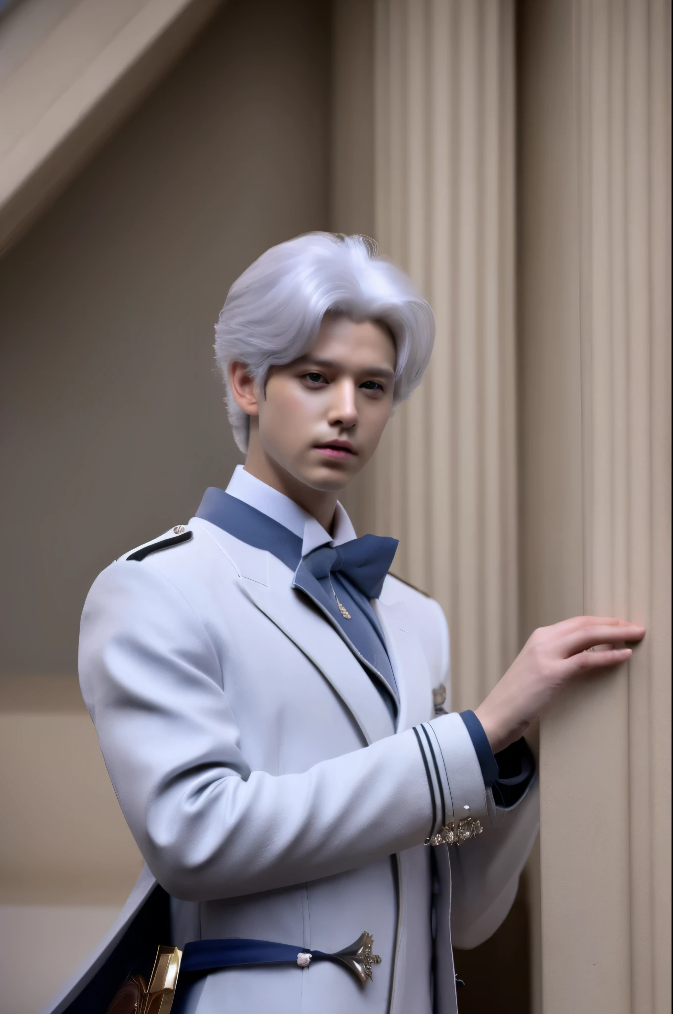 The man is a prince, has white hair,