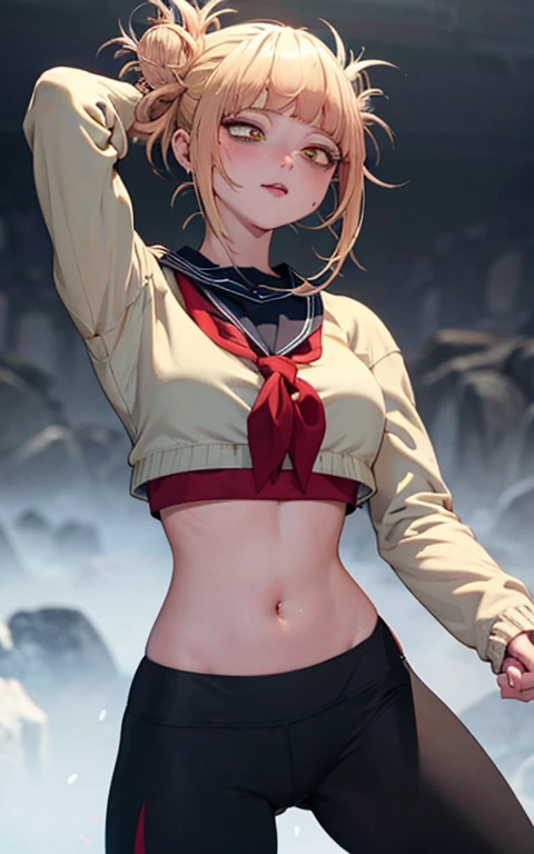 ((unity 16k wallpaper, masterpiece, best quality, ultra-detailed, extremely detailed CG, caustics, cinematic lighting, detailed, beautiful detailed eyes, NSFW: 2.0, 25 years old, dynamic pose、curby)), erotic, sexy, ultra high-definition, ((cleavage)), fine skin, (cute: 1.2), collarbone, ((JPOP idol)), ((attractive)), (sports bra、yoga pants)、vivid、on stomach