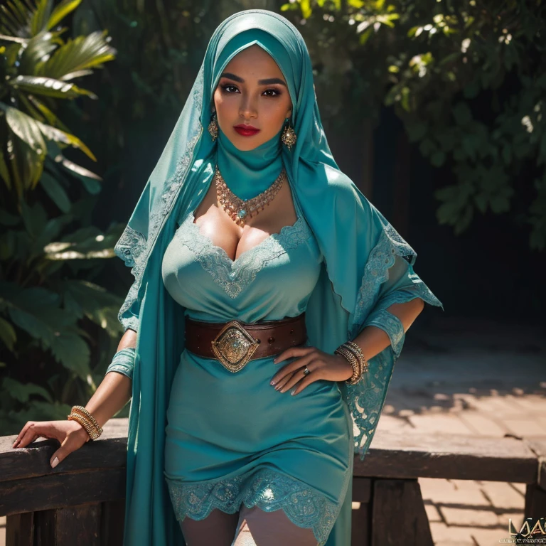 Malaysian girl ,malay, The whole body consists of a young girl with hijab, Eye makeup, 21yo, Cat ears, Soft lighting, Solo, Wear shabby clothes, Dirty, Tattered futuristic bikini, Cat's paw badge, Pose, spot color, rendering by octane, Ultra-realistic intricate details, Cinematic, 8K resolution, 70mm, emphasis lighting, Global illumination, Full body portrait, clean detailed faces, Complex clothing, Cute face, (((wearing a Sexy belt design by LV))) bride very fit physique (38D breast:1.3) , (((Woman with hijab style, hijab prostitute)), (lace stockings), (((Wearing: diamond necklace and earrings))). RAW photo, full sharp, detailed face (high detailed skin:1.2), 8k uhd, dslr, soft lighting, high quality, film grain, Fujifilm XT3, (extremely beautiful face, sexy lips, beautiful red lips, Clear eyes, beautiful eyes), (big green eyes), pretty girl, face forward, intricate detail face, ((ultra detailed skin)) (skin texture, film grain), Detailed beautiful face, natural tpose, natural facial expression, (((Straight breasts))), Surreal full-body figure, Beautiful and delicate body and face, gorgeous figure, ssmile, Titillating,Surreal full-body figure,Beautiful and detailed body and face, Super vista, White skin of the, vivd colour,🔥8k, masterpiece, RAW photo, best quality, (18k detail:1.2), photorealistic, extremely, deep shadow, earrings, bracelets, necklace,