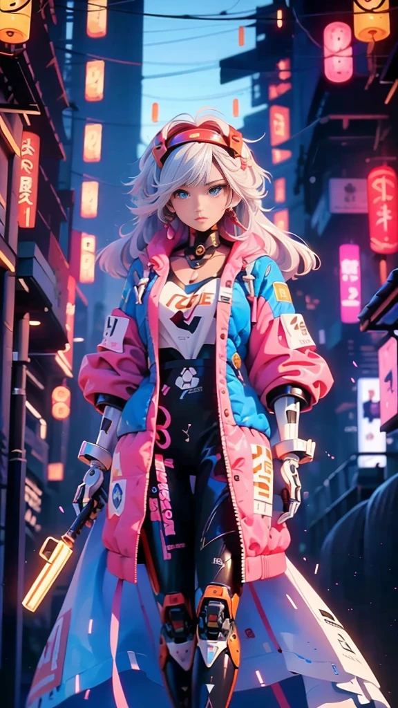 (La Best quality,a high resolution,Ultra - details,valid), (Racing doll Soryu Asuka Langley with long pink hair and (blue jacket:1.4) ,(formula 1 racing fund), (silver pants, animated barbie doll), (anime blonde with long hair), (Sugar Langley in Soryu style:1.4) ,(cabello azul Soryu Asuka Langley Blanco :1.4), 
(Tokyo alley background :1.4), (3d anime style, Anime VTuber Full Body Model, ilya kuvshinov con pelo largo), (Anime girl with long pink hair), (emerging figure on parade, render of a cute 3D anime girl), (More detailed 8K.Unreal engine:1.4,HD,La Best quality:1.4, photorealistic:1.4, skin texture:1.4, masterpiece:1.8,masterpiece), (Best quality,Объект Object), (detailed facial features:1.3),(Correct proportions),(beautiful blue eyes),  (Cowboy pose), (Vcenera station laboratory in Japan :1.4), ,( Cyberpunk 2.1), (kawaii in white style :1.4), (fingers detail:1.4), (perfect anatomy 2.1 ), (Soryu Asuka Langley Blanco :1.4), (White transparent latex cyborg robot:1.4),( Formula 1 racing :1.4), (night night :1.4) 