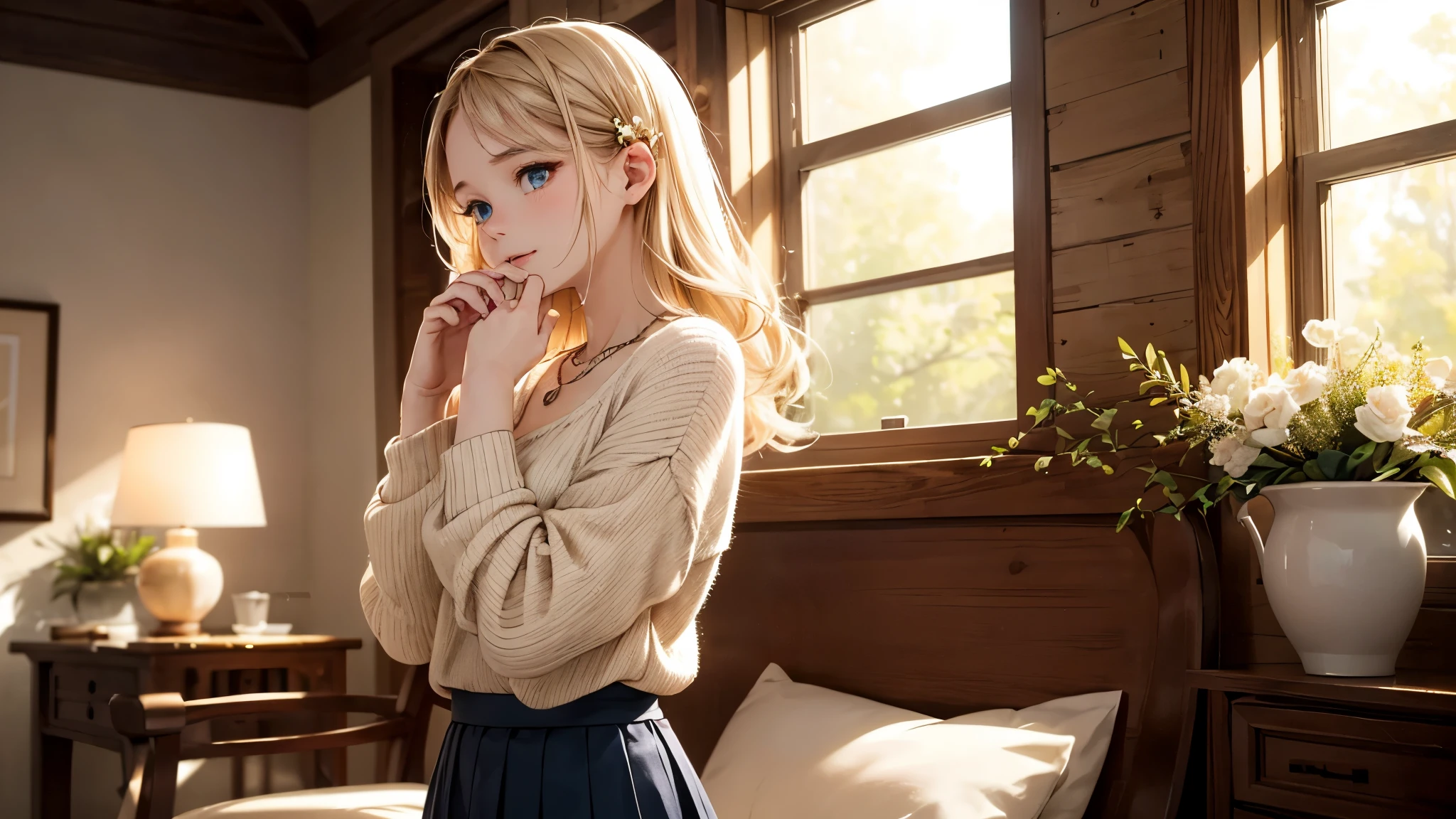 4 cute little daughter in hose