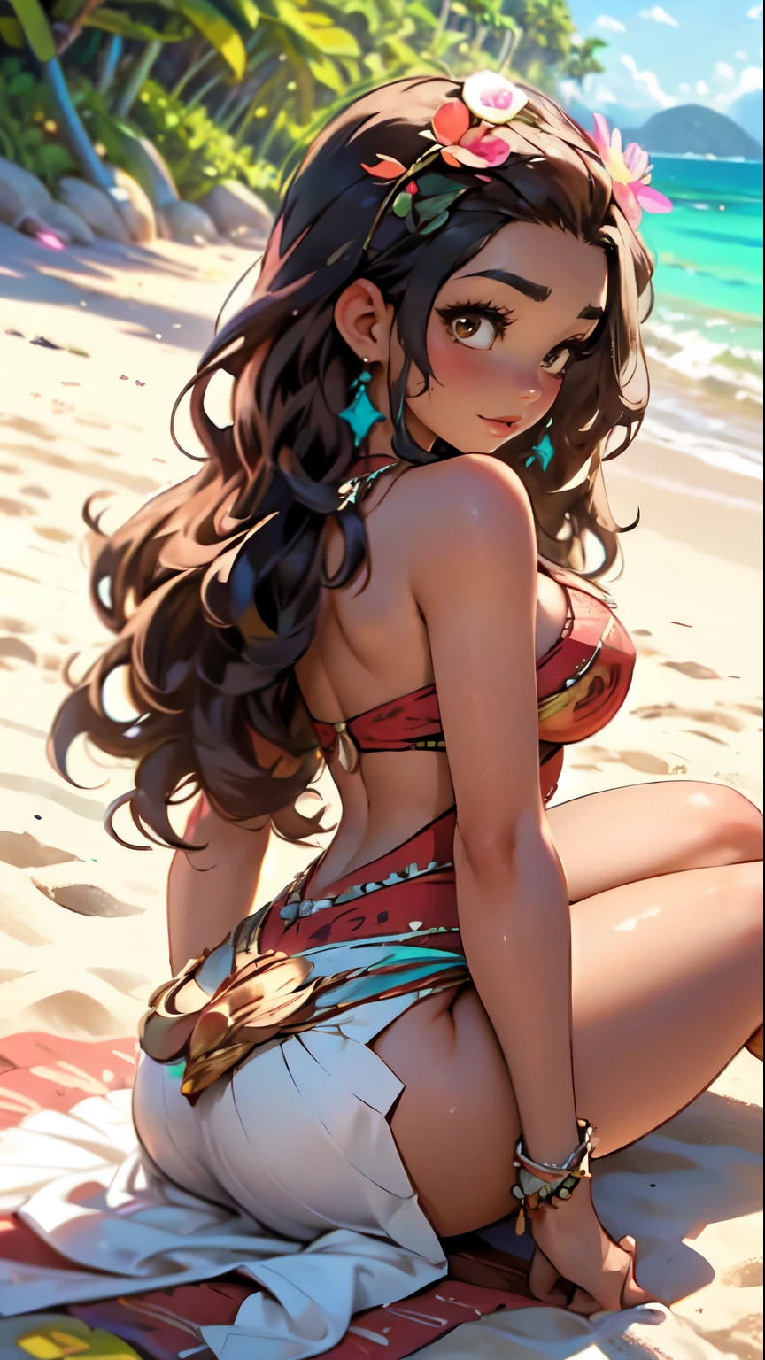 Moana, 25 year old, wearing exotic and revealing clothing in the beach