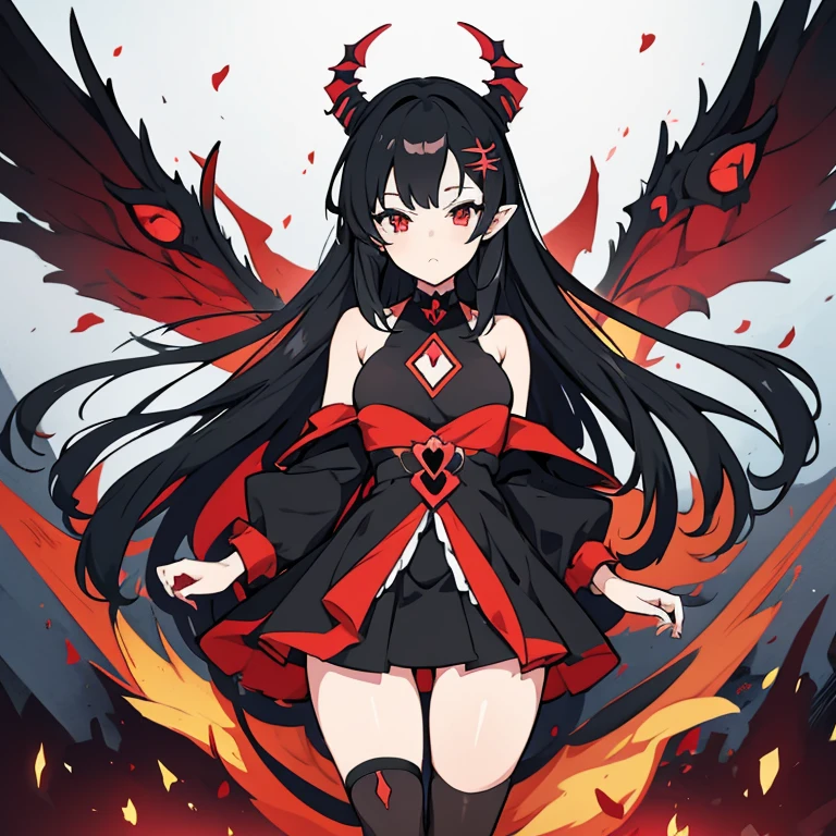 anime girl with black hair and red ears in a black dress, in an anime style, anime moe artstyle, in anime style, anime visual of a cute girl, 1 7 -  - old me goth girl, anime style portrait, portrait of cute anime girl, anime style character, demon slayer rui fanart, , flat anime style, gapmoe yandere