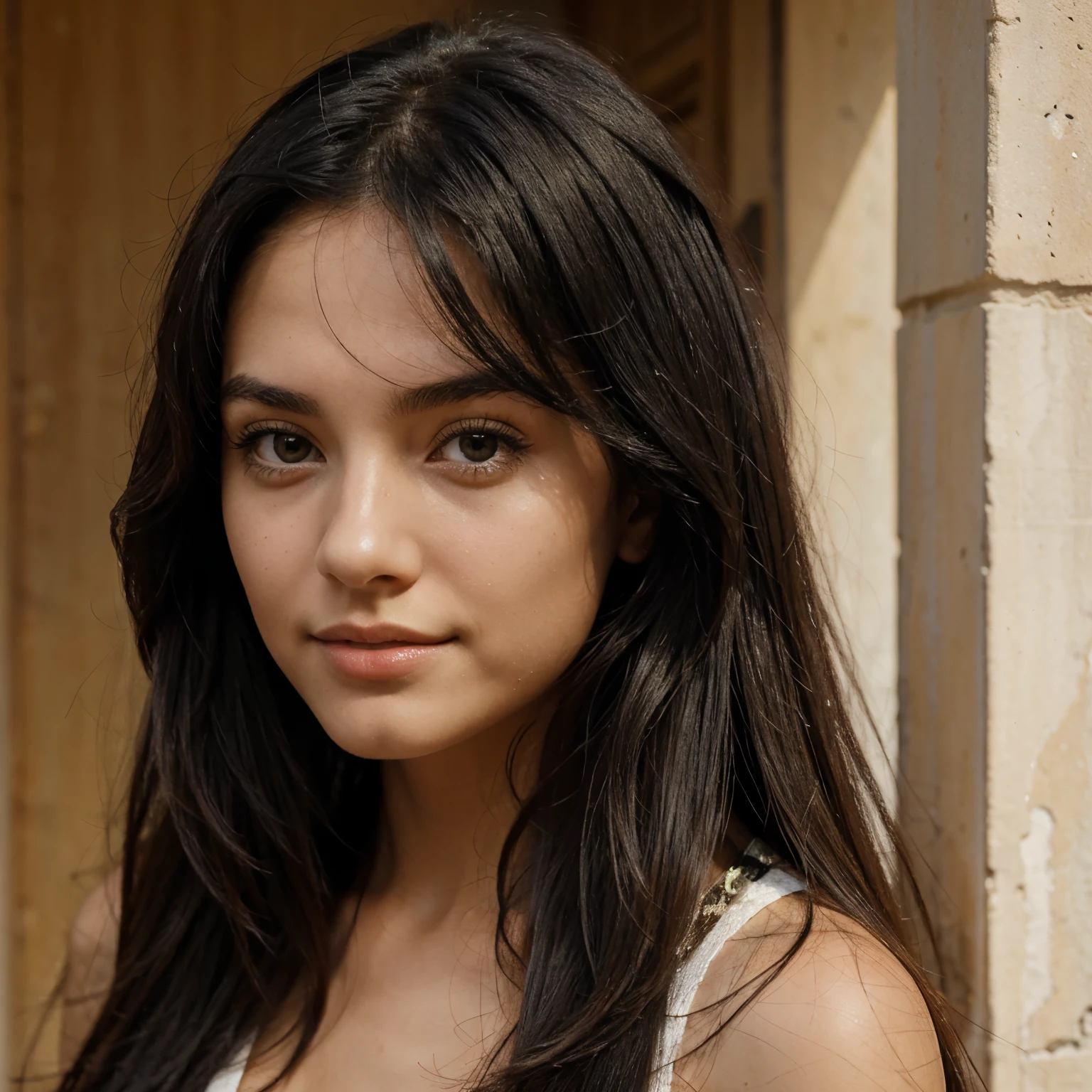Italain girl, black hair, long hair, doesn’t wearing anything, beautiful face,