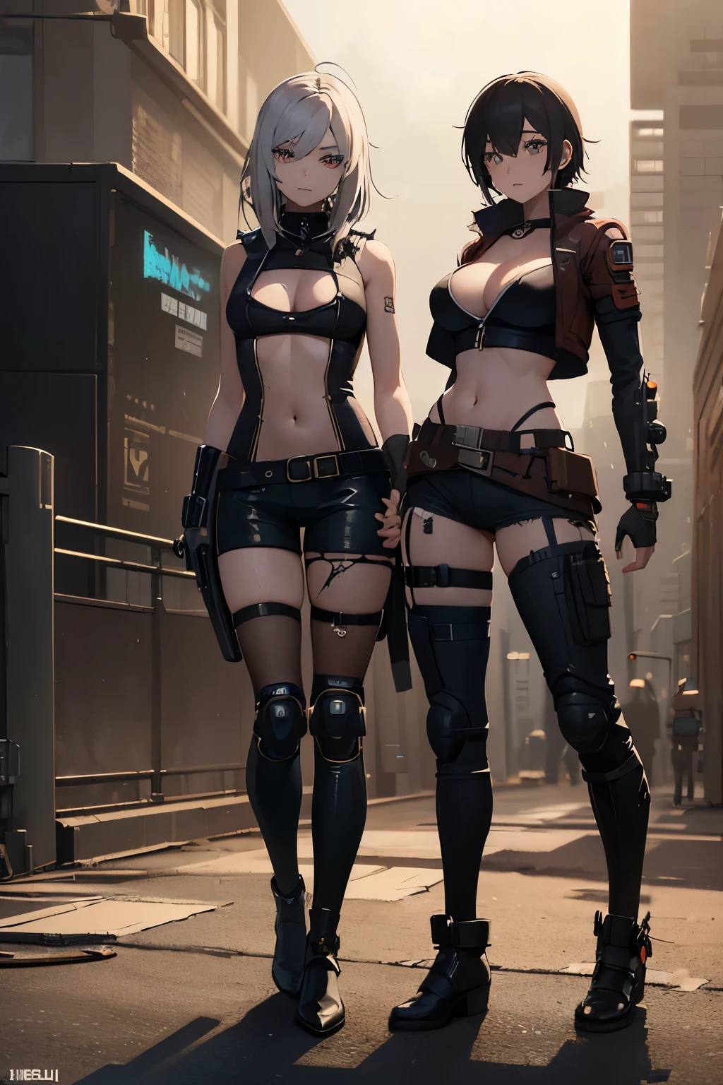 Beautiful woman in a green uniform holding a gun, tattered military gear, mechanized soldier girl, oversized mechanical exoskeleton arms and legs, inspired by Masamune Shirow, girl in mecha armor, clothed in military armor, mechanized valkyrie girl, cushart kenz, cool mecha style, bikini-armor, infantry girl, Bare Skin, Athletic Well Toned Body, sweaty skin, Barely Clothed, cammo patterns, Beautiful Face, dieselpunk Theme, Fiverr Dnd Character, Octane Render, Digital Art, Extreme Detail, 4k, Ultra Hd, Polished, Beautiful, Hyperdetailed, Intricate, Elaborate, Meticulous, Photorealistic, Sharp Focus, Wlop, Character Design, Unreal Engine, 3d Rendered, Volumetric Lighting, Reflections, Glossy, Digital Illustration, Pose, Suggestive Pose, Lewd, Full Body Shot, naked, exposed breasts, exposed crotch, vissible nipples, puffy vagina, anatomically correct 💖❤💕💋