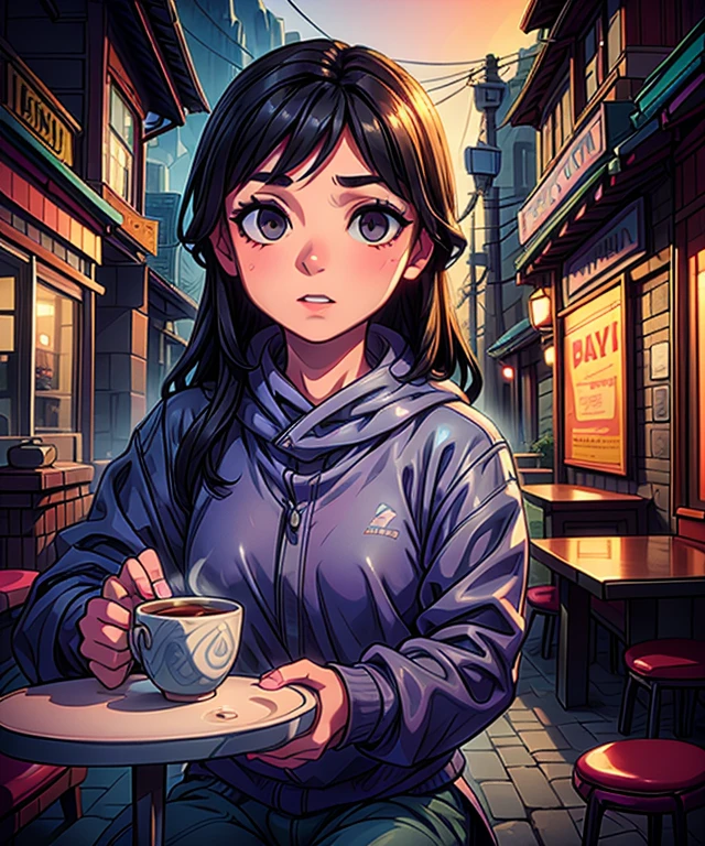 (front view) very detailed photograph of a italian man, detailed coffee shop background, (with black hair), (dark eyes) (symmetric handsome face) nice and well defined nose, (well marked and angular jaw), proportioned and full lips, stunning realistic photography, realistic soft color, octane render, intricately detailed, sharp focus, stunning full color, shot on DSLR camera, 32k resolution, best quality, (focus on skin texture)