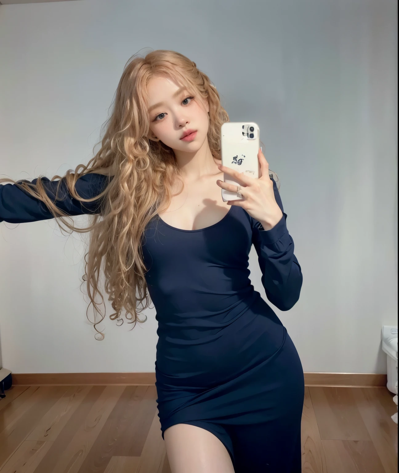 Rose of Blackpink face, curly hair, blonde hair, curls, curls over clothes, beautiful curly hair, Curly hair